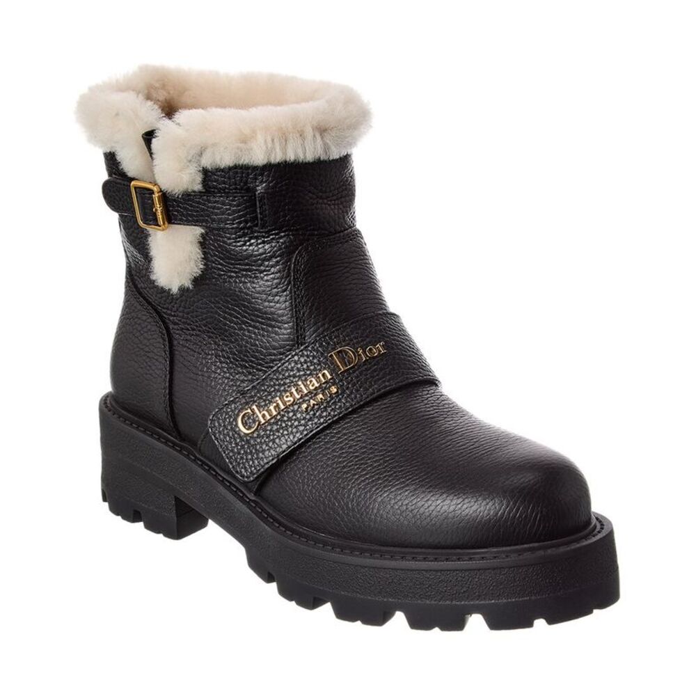 Dior D-Quest Leather Boot, Black